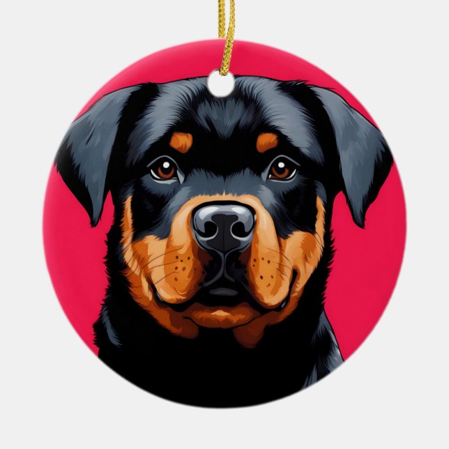 Décoration En Céramique Rottweiler (Devant)