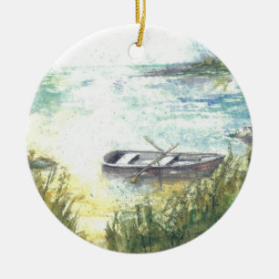 Décoration En Céramique Row Boat Waterway Maureen Girard Tide