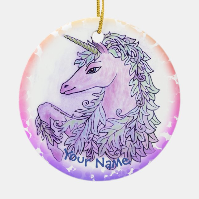 Décoration En Céramique Royal Violet Unicorn (Devant)