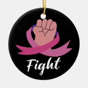 Décoration En Céramique Ruban Rose Femmes Sensibilisation au Cancer du Sei