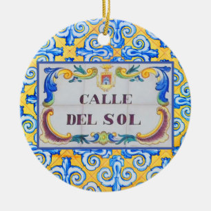 Décoration En Céramique Rue Calle Del Sol du Sun Spanish Tiles
