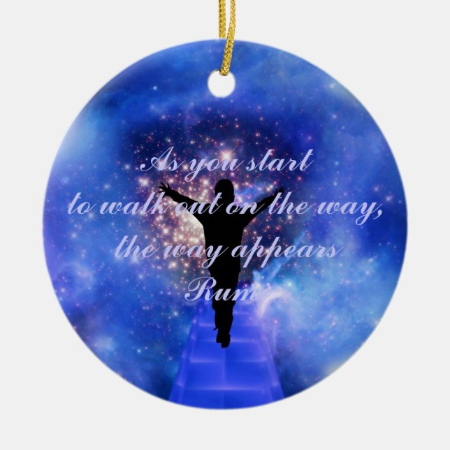 Décoration En Céramique Rumi Faites confiance au chemin (Devant)