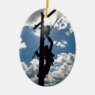 Décoration En Céramique Rusty the Lineman Ornament