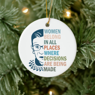 Décoration En Céramique Ruth Bader Ginsburg, Femmes en tous lieux