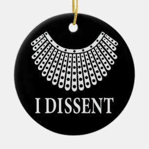 Décoration En Céramique Ruth Bader Ginsburg - Je ne suis pas d'accord