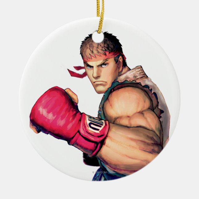 Décoration En Céramique Ryu avec le poing augmenté (Devant)