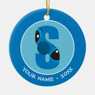 Décoration En Céramique S est pour Stitch  Ajouter votre nom