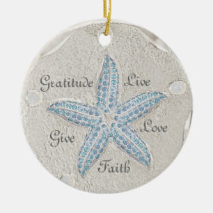 Décoration En Céramique Sable Dollar Éstarfish Gem Ornament