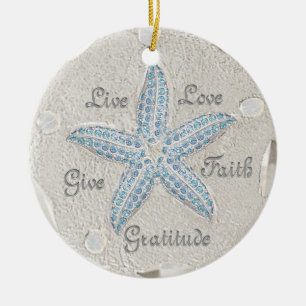 Décoration En Céramique Sable Dollar Éstarfish Gem Ornament