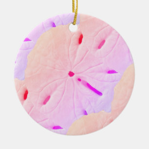 Décoration En Céramique Sable Dollar Plage rose violet Ombre Artistique 20