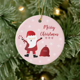 Décoration En Céramique Sachet de jouets du Père Noël Joyeux Noël