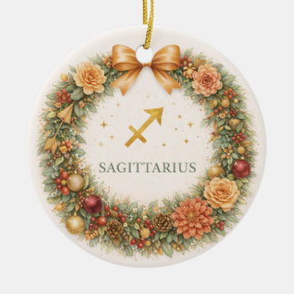 Décoration En Céramique Sagittarius Zodiac Christmas Ornament – Woodland W