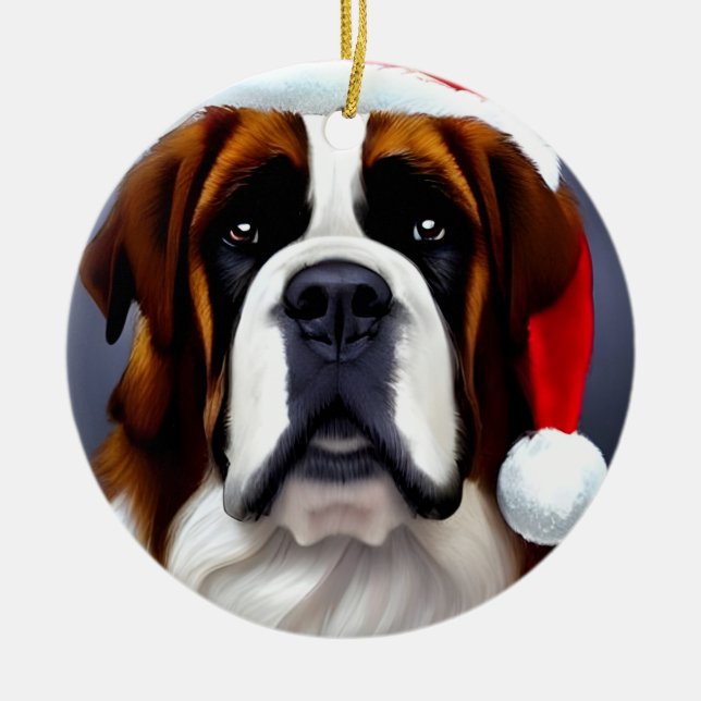 Décoration En Céramique Saint Bernard Noël (Devant)
