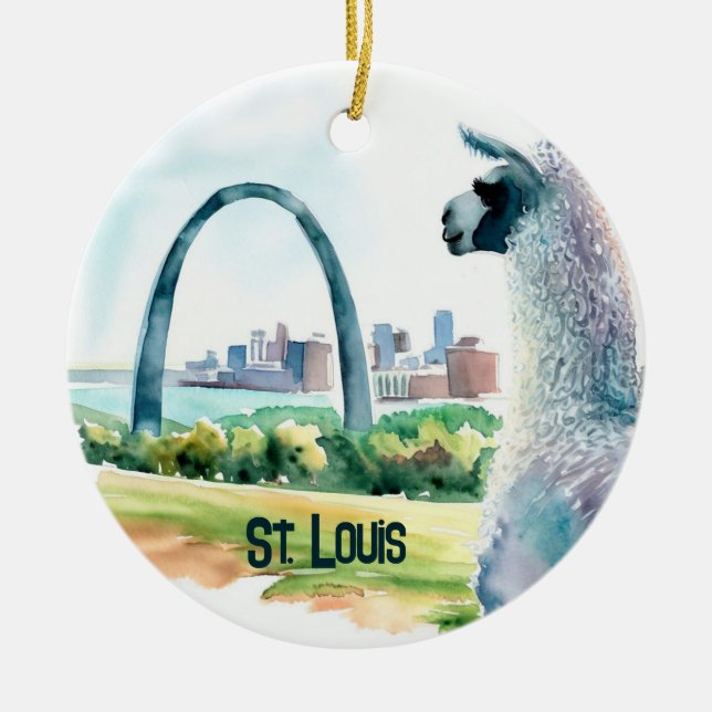 Décoration En Céramique Saint Louis Arch Llama Souvenir (Devant)