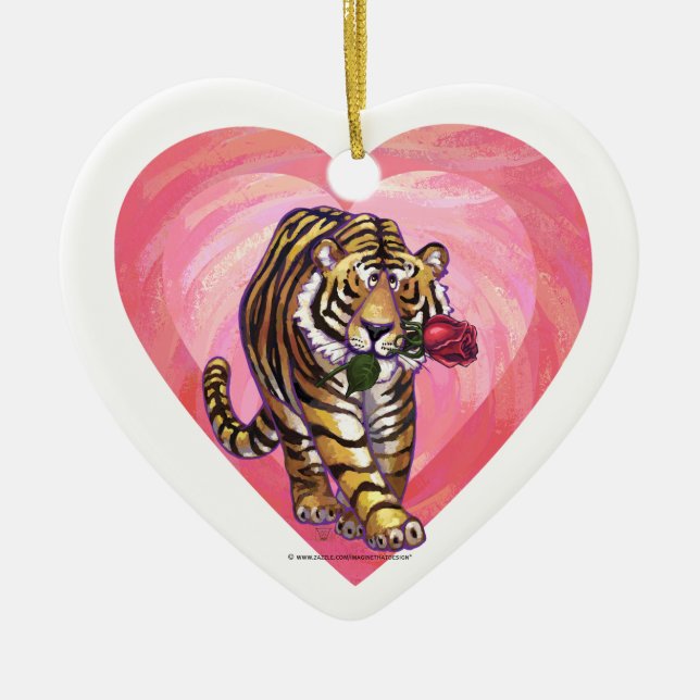 Décoration En Céramique Saint Valentin de Tigre (Devant)