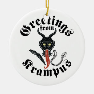 Décoration En Céramique Salutations de Krampus