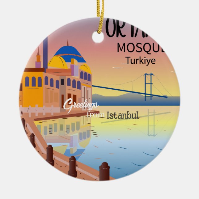 Décoration En Céramique Salutations de l'Ornement d'Istanbul Turquie (Devant)