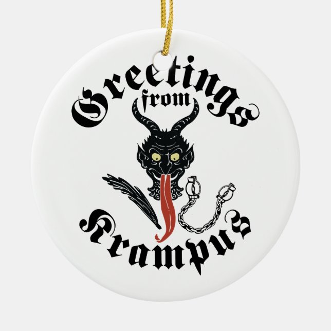 Décoration En Céramique Salutations Krampus (Devant)