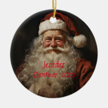 Santa Claus classique Ornamen de Noël personnalisé