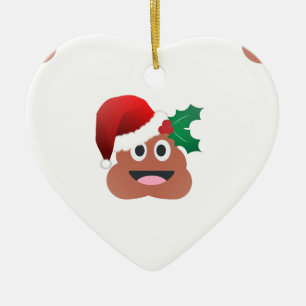 Décoration En Céramique santa claus poop emoji