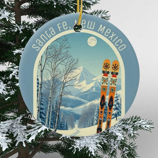 Décoration En Céramique Santa Fe New Mexico ski souvenir  (Créateur téléchargé)