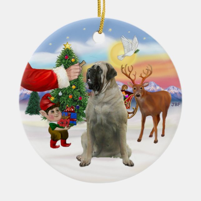 Décoration En Céramique Santas Treat - Bull Mastiff (Devant)