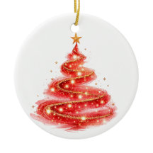 Sapin de Noël Tourbillon Paillettes Rouges