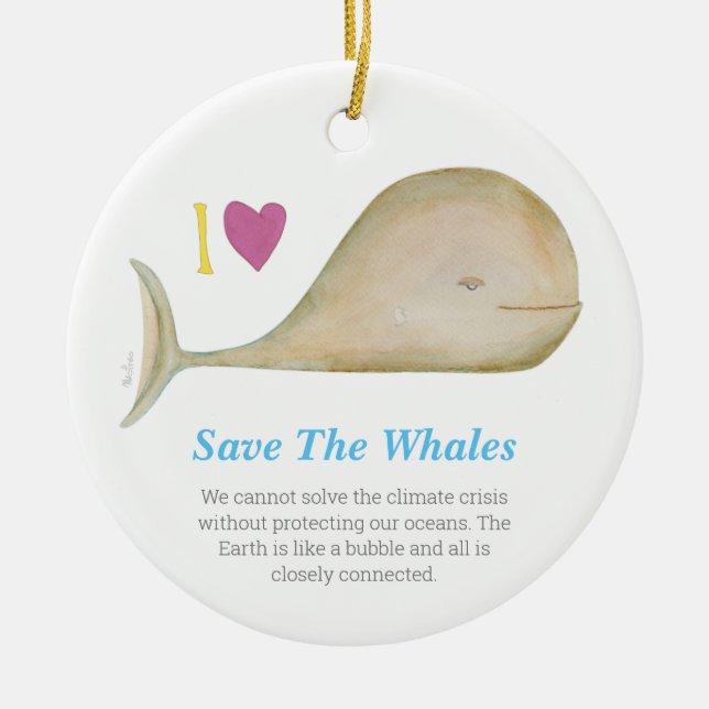 Décoration En Céramique Save a whale, Save a planet (Devant)