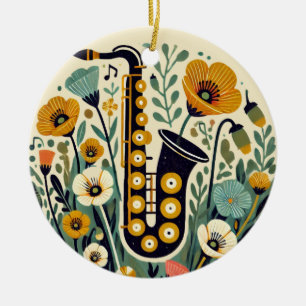 Décoration En Céramique Saxophone