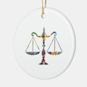 Décoration En Céramique Scales of Justice