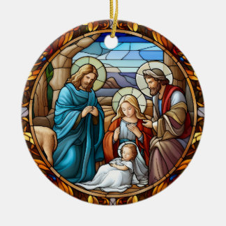 Décoration En Céramique Scène de la Nativité de Noël