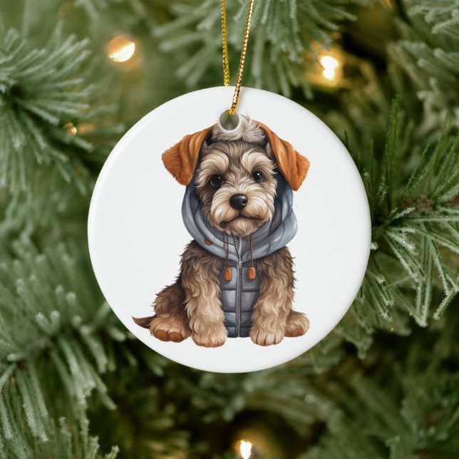 Décoration En Céramique Schnauzer Dog Art miniature personnalisé (Arbre)