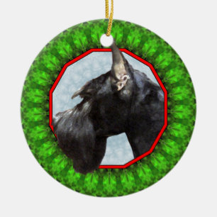 Décoration En Céramique Schnauzer géant Howliday heureux