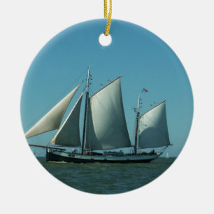 Décoration En Céramique Schooner en mer