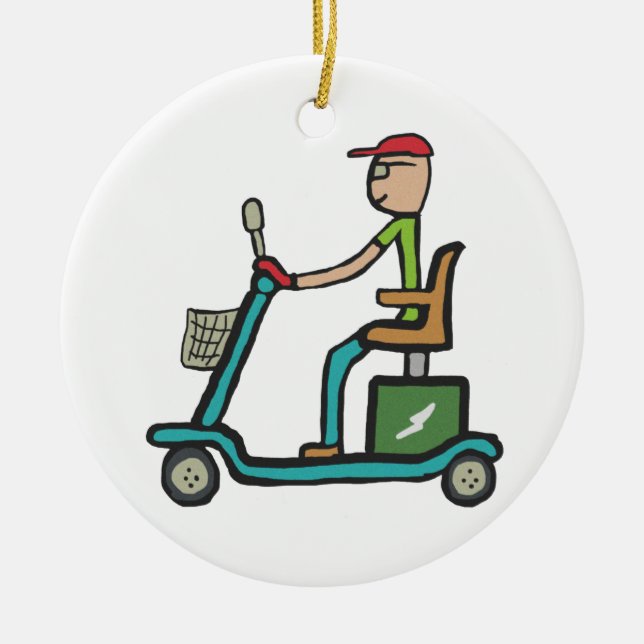 Décoration En Céramique Scooter de mobilité (Devant)