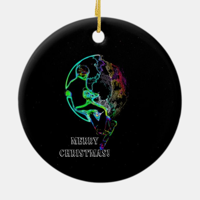 Décoration En Céramique Scooting spatial - Scooter volant Garçon (Dos)