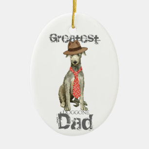 Décoration En Céramique Scottish Deerhound Papa