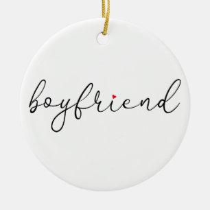 Décoration En Céramique Script Love Coeur Boyfriend Définition