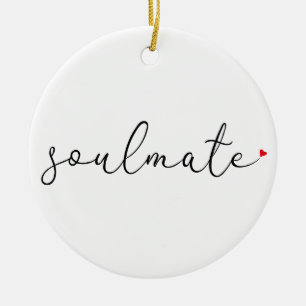 Décoration En Céramique Script Love Coeur Soulmate Définition