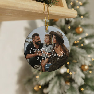 Décoration En Céramique Script minimaliste de Noël moderne Joyeux jours fé