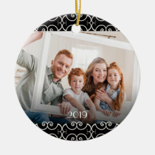 Décoration En Céramique Scrolls élégants 2 côtés personnalisables 2 Photo