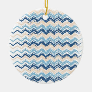 Décoration En Céramique Seashore Scribble ZigZag