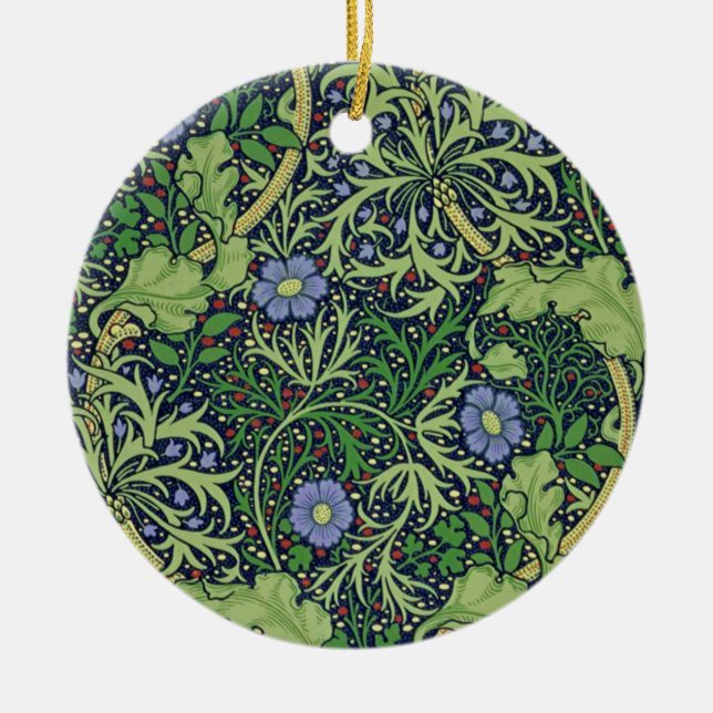 Décoration En Céramique Seaweed cobalt thyme - William Morris (Devant)