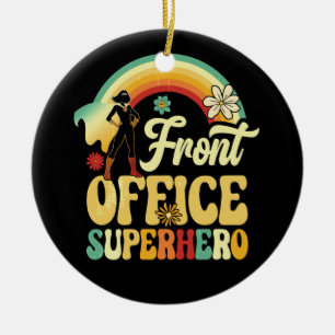 Décoration En Céramique Secrétaire Superhero de l'administration en tant q