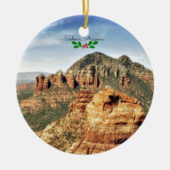 Décoration En Céramique Sedona, Arizona (saint de Noël) (Devant)
