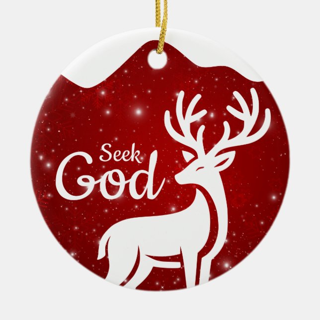 Décoration En Céramique Seek God Religious Holiday  ⛪️ 🎄 (Devant)