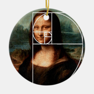 Décoration En Céramique Séquence Leonardo da Vinci Mona Lisa Fibonacci