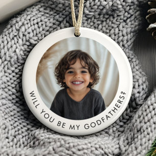 Décoration En Céramique Seriez-vous les parrains de mon enfant Proposition