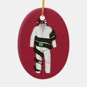Décoration En Céramique Serpent de Jiu Jitsu de Brésilien