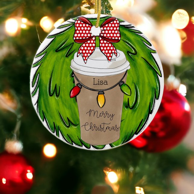 Décoration En Céramique Serre de café Christnas personnalisée (Créateur téléchargé)